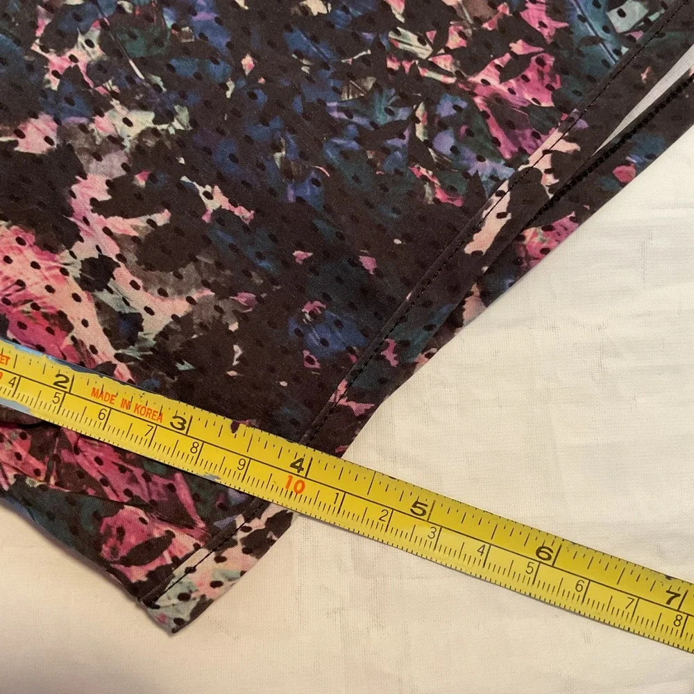 Lululemon Run Times Running Shorts Women 10 Floral Sport Black Multi‎ Print Gym